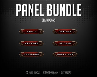 Diablo Rustic | 30 Panels | Twitch - Kick - YouTube | Streaming