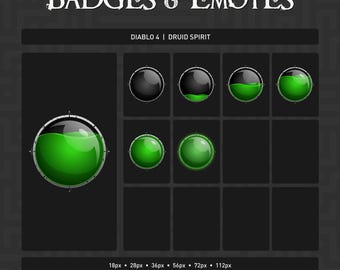 Diablo 4 Druid Spirit Steam Badges & Emotes (Arquivo Digital)