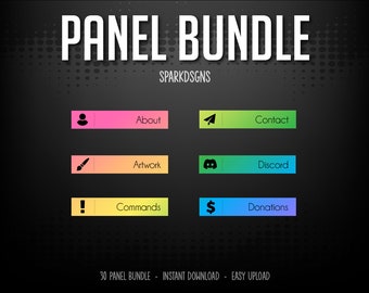 Multicolored | 30 Panels | Twitch - Kick - YouTube | Streaming