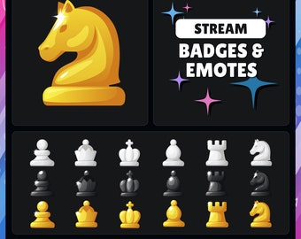 Chess | 3 Colors | King | Queen | Pawn | Twitch - YouTube - Discord - Kick | Sub Badges - Points - Bits - Emotes | Streaming