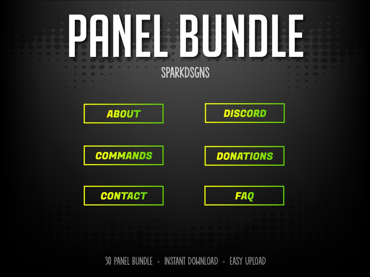 Bold (Lime) | 30 Panels | Twitch - Kick - YouTube | Streaming