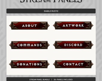 Painéis de Streaming Diablo Rustic | Mais de 30 painéis incluídos