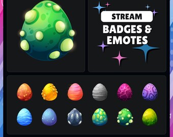 Fantasy Eggs | Mythical | Creature | Twitch - YouTube - Discord - Kick | Sub Badges - Points - Bits - Emotes | Streaming