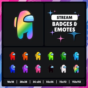 Among Us | Sus | Imposter | Twitch - YouTube - Discord - Kick | Sub Badges - Points - Bits - Emotes | Streaming
