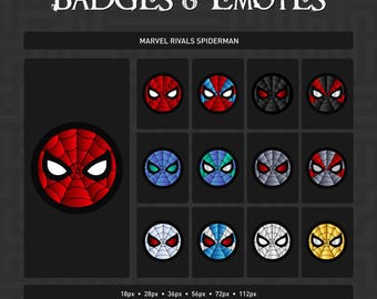 Marvel Rivals Spiderman Steam Badges & Emotes (Arquivo Digital)