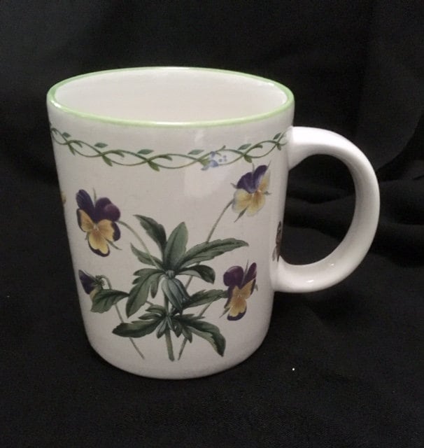 Studio Nova Garden Bloom Mug Floral Violas Pansies Johnny