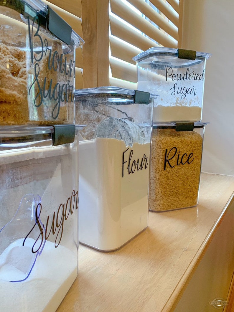 Etiquetas de contenedor Conjunto de 5 pegatinas Pegatinas | Etsy