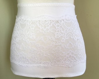 Ostomy bag cover, Ostomy, ostomy bag cover for women, Ileostomy bag cover, colostomy bag cover, ostomy lingerie, stoma lingerie in white.