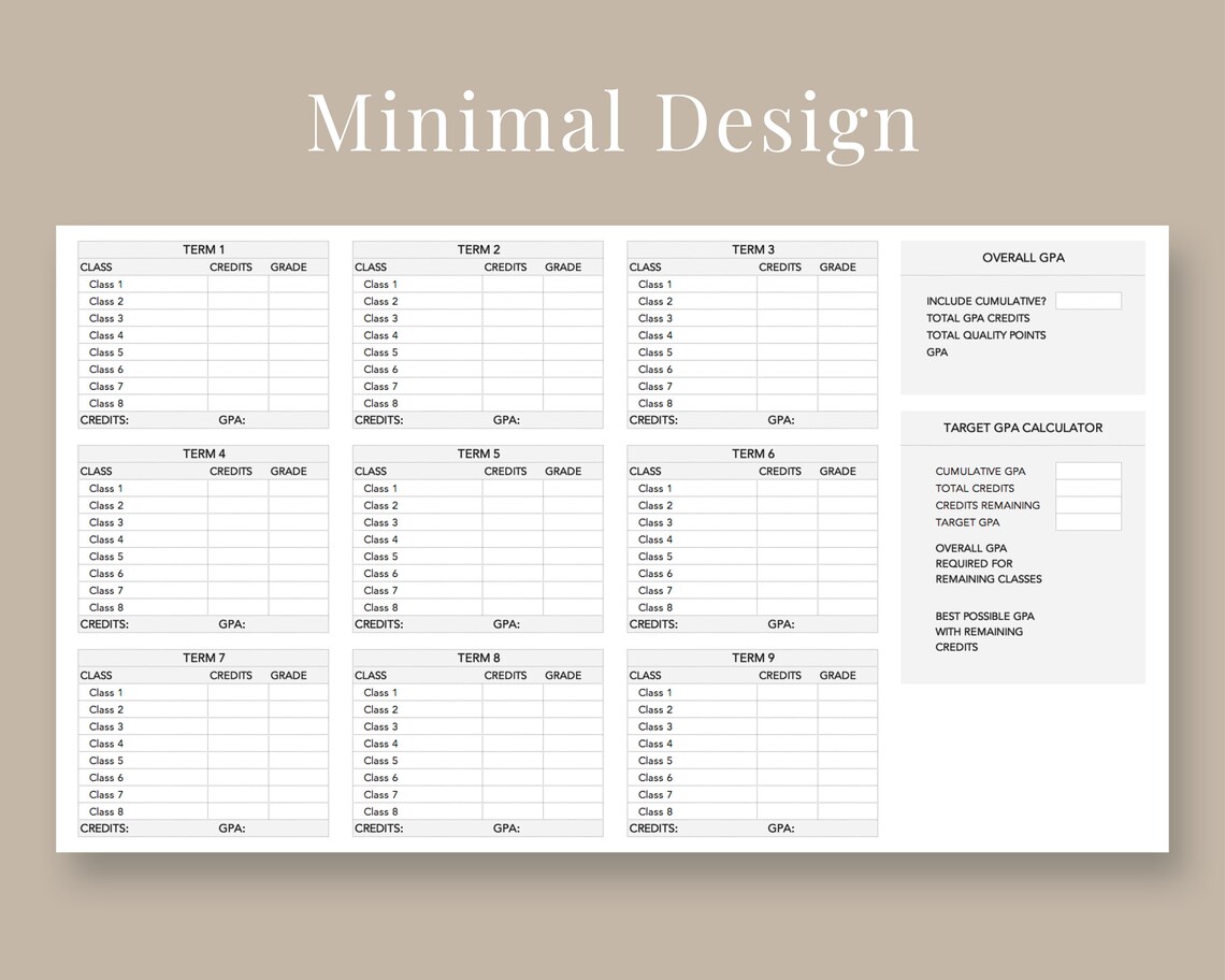 GPA Calculator / Tracker target GPA Calculator Reflections Sheet 12