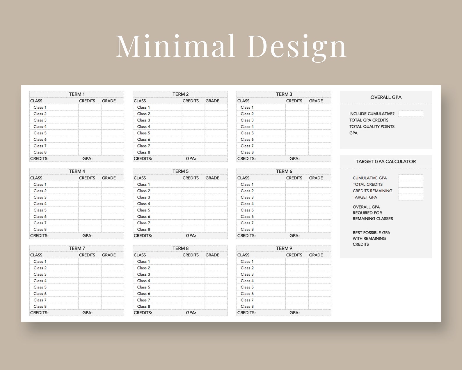GPA Calculator / Tracker target GPA Calculator Reflections Sheet 12