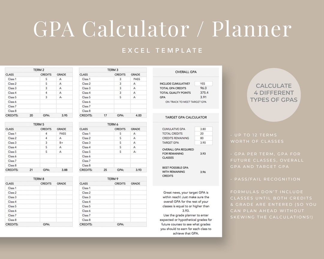 GPA Calculator / Tracker target GPA Calculator Reflections Sheet 12