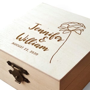Personalized Wedding Ring Box, Wooden Ring Box, Ring Bearer Box, Wedding Ring Holder, Custom Ring Box, Engagement Ring Box