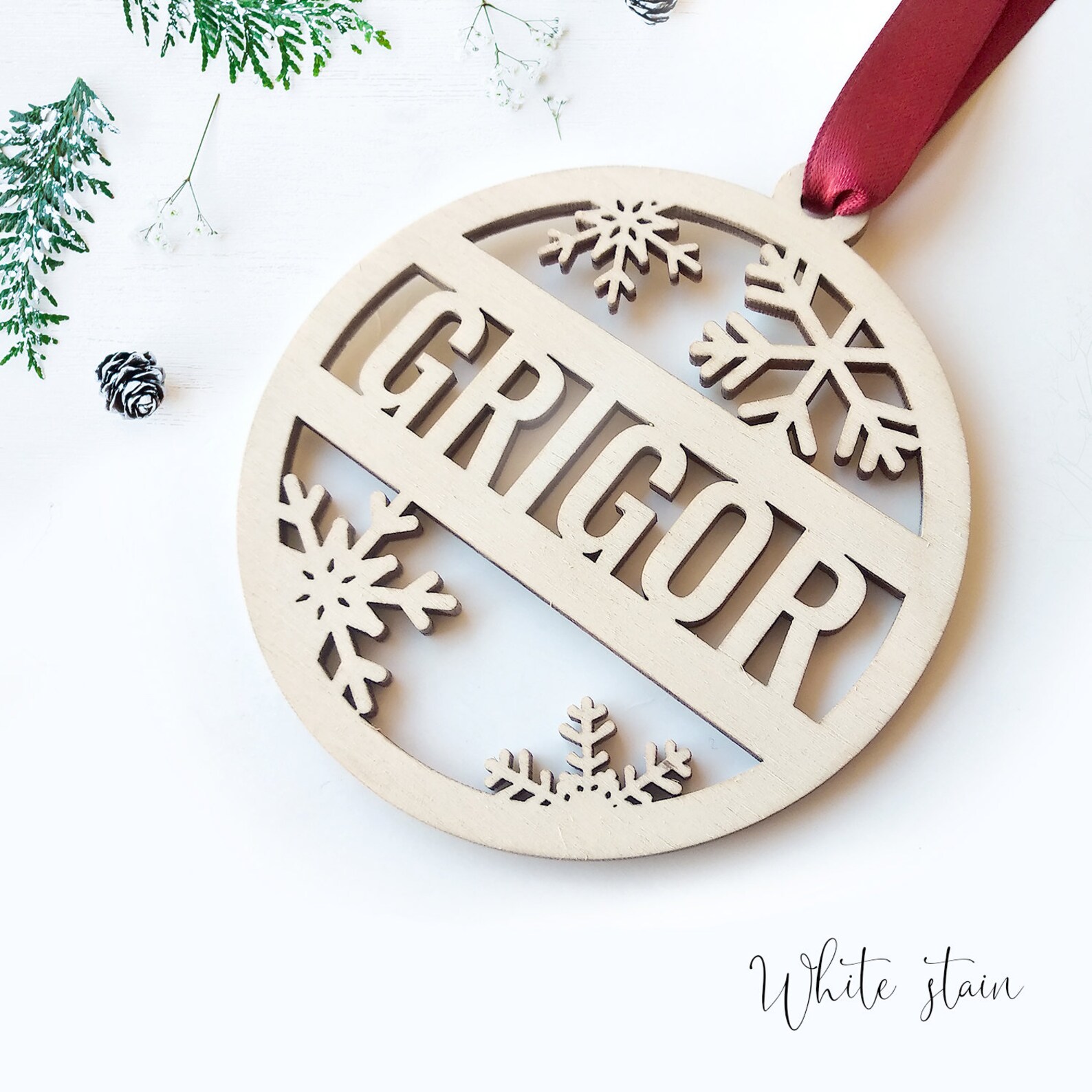 Personalized Christmas Name Ornaments Holiday Tree Decorations | Etsy