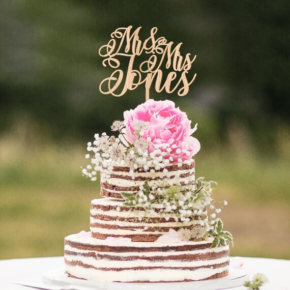 Mr and Mrs Wedding Cake Topper Rustic Wedding Decoration | Etsy