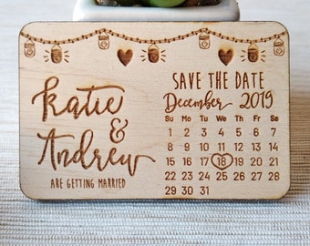 Rustic Mason Jar Wedding Save The Date Magnets - Set of 10