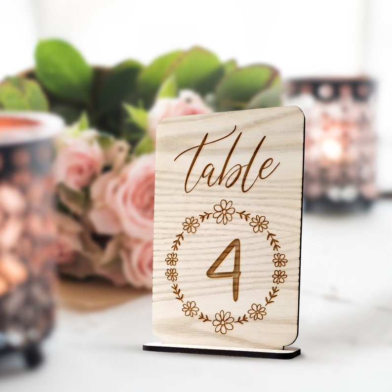 Wedding Table Numbers Rustic Table Numbers Wedding Wooden Etsy