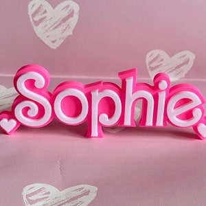 Custom Pink Name Sign: 3D Printed Bedroom Decor