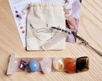 Chakra Crystal Collection | 8 Large Crystals, Chakra System, Spiritual Tools, Gift Set