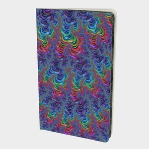 Psychedelic Vibrant Groovy Boho Hippie Jewel Tone Rainbow Hard-Bound Notebook