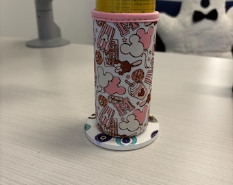 Magical Skinny Can Sleeve | Disney-Inspired Drink Holder | Pink Neoprene Sleeve for Skinny Cans