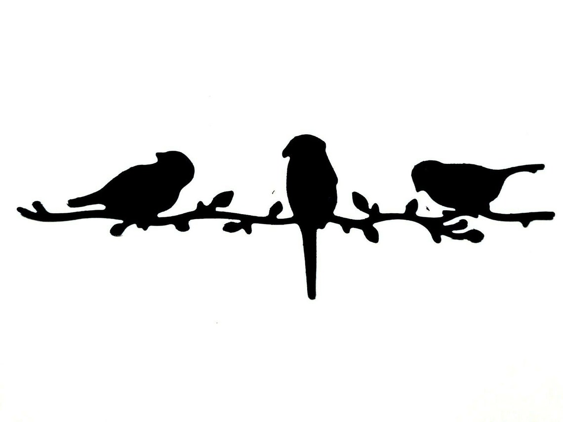 BIRD/ Birds PERCHED on TREE Branches Singing Silhouette Die Etsy Ireland
