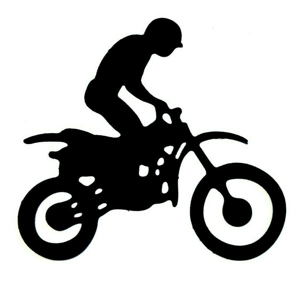 6 MEN RIDING DIRTBIKE Bikes Popping Wheelies Silhouette Die Etsy