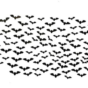 100 SCARY BATS FLYING (3 Different Sizes) Silhouette Die Cut/ Cuts, Clipart