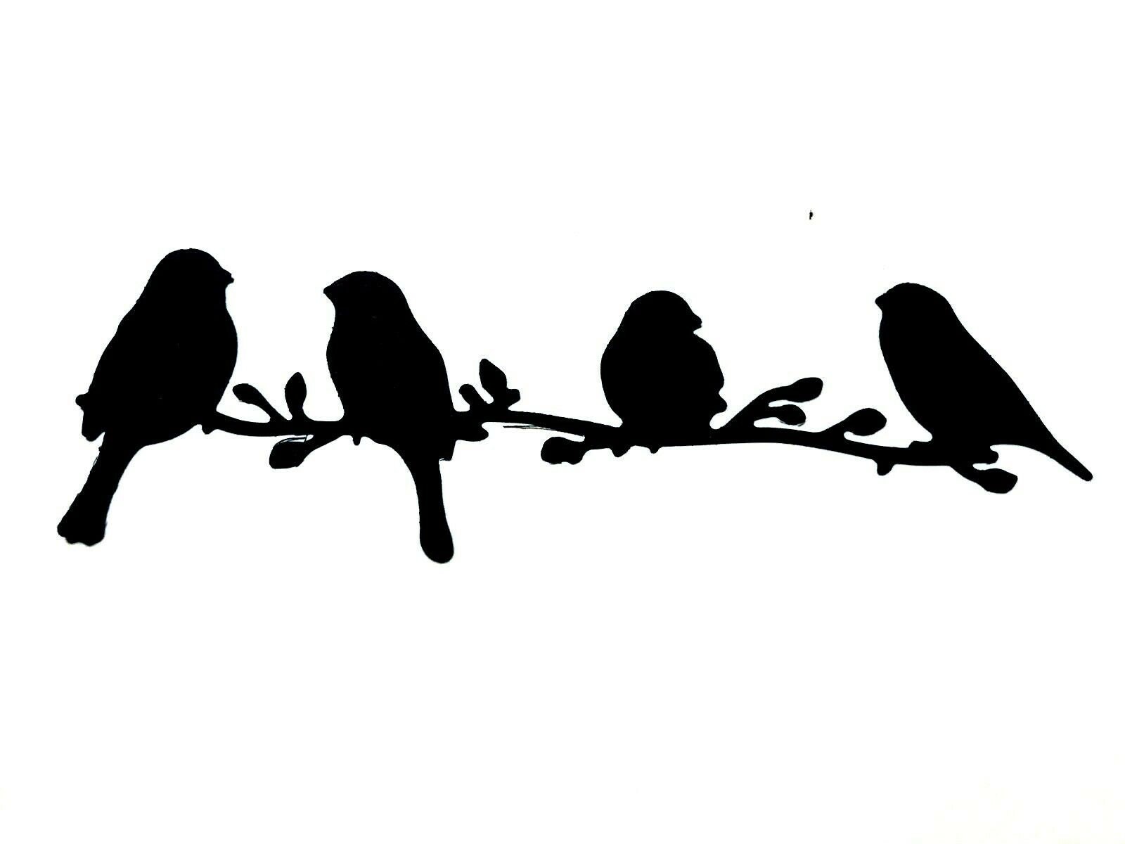 BIRD/ Birds PERCHED on TREE Branches Singing Silhouette Die Etsy Ireland