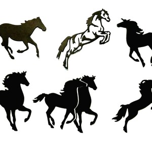 Horse/ HORSE&#39;S RUNNING, Galloping, Prancing, and REARING Silhouette Die Cut/ Cuts, Clipart