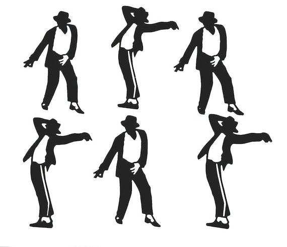 Silhouette Grandeur Nature De Michael Jackson (Awards) - Découpage En Carton Multicolore, Décoration