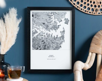 Any Location Map Art Riso Print in Plant-Based Ink