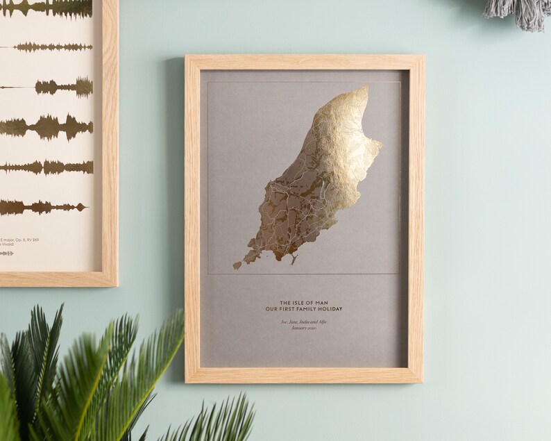 Foil Map Art Print New House Copper Wall Art Gold Foil Etsy UK