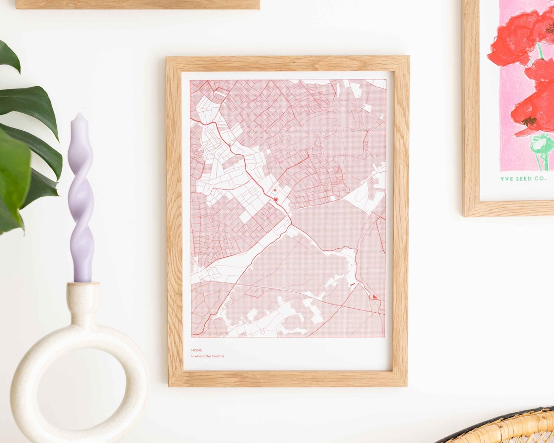 Mapa de estilo de texturas Risograph Print / Rectangular Portrait o ...