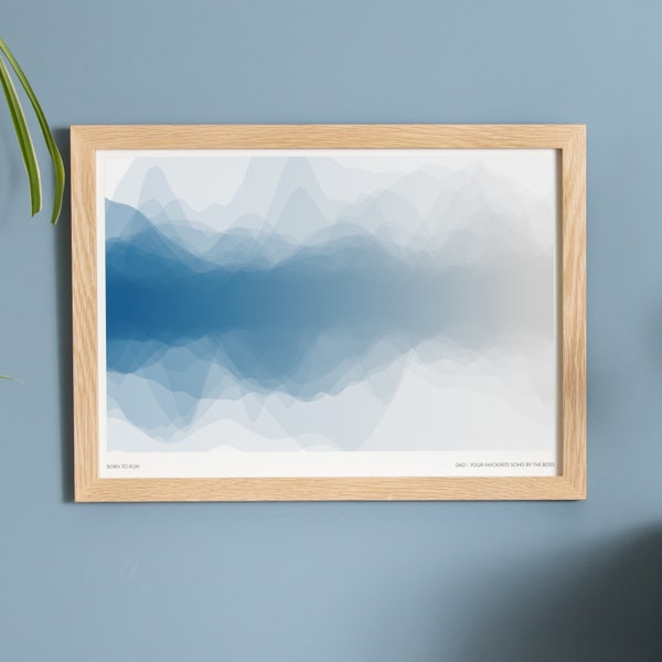 Aangepaste Soundwave Art - Sound Wave Colourwave Print | Favoriete nummer afdrukken in A4, A3 of A2