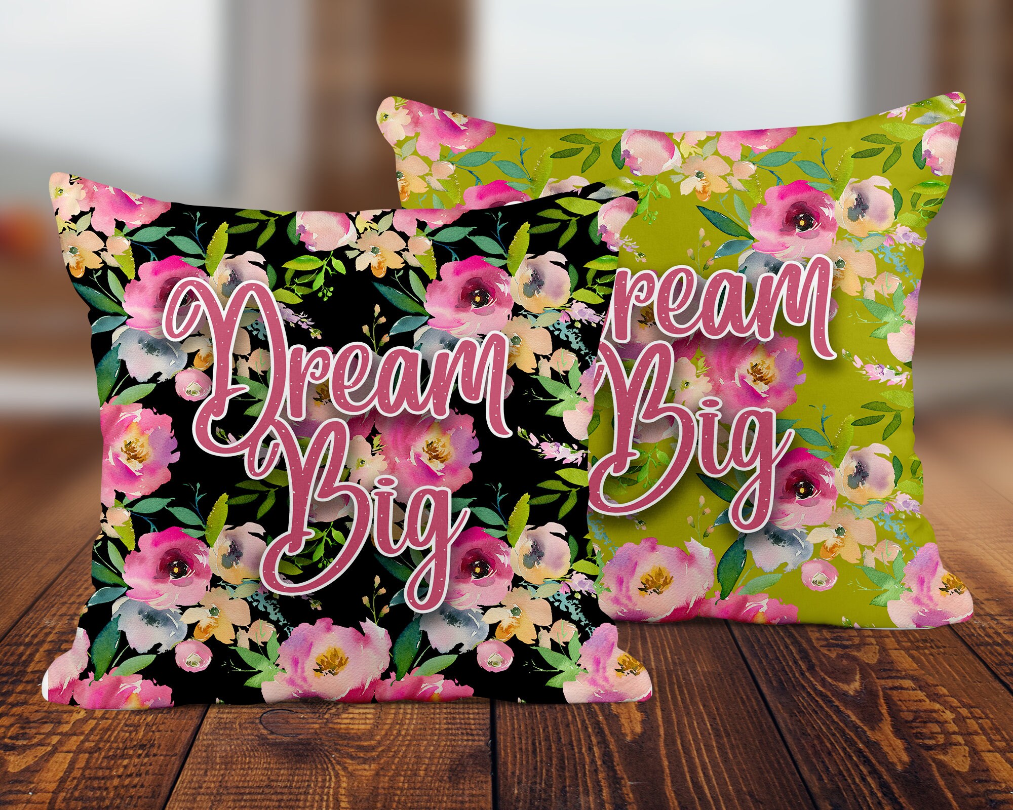 Sublimation Pillow Case Template. 5 Square Designs in Etsy 日本