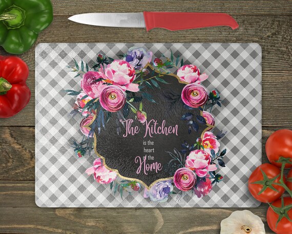 Sublimation Cutting Board Template in Pink and Grey Floral and | Etsy