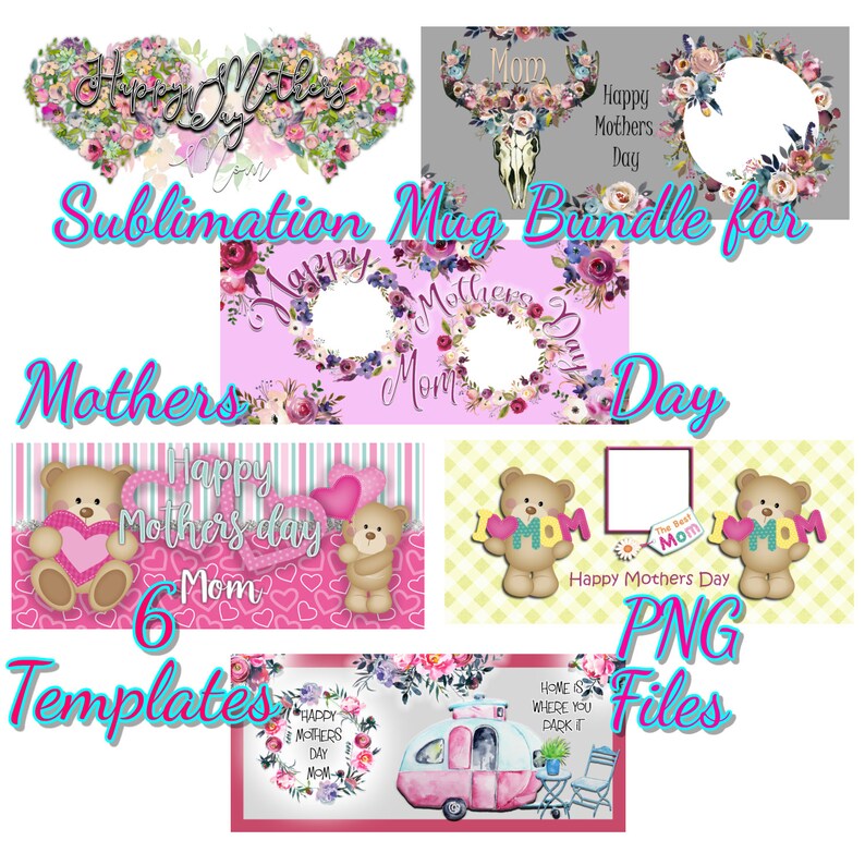 Download Mothers Day Sublimation Mug Bundle. 6 Different Designs ...