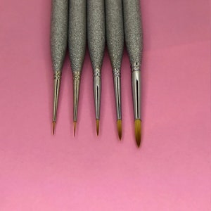 Nail Art Brushes - Round Shape - Etsy