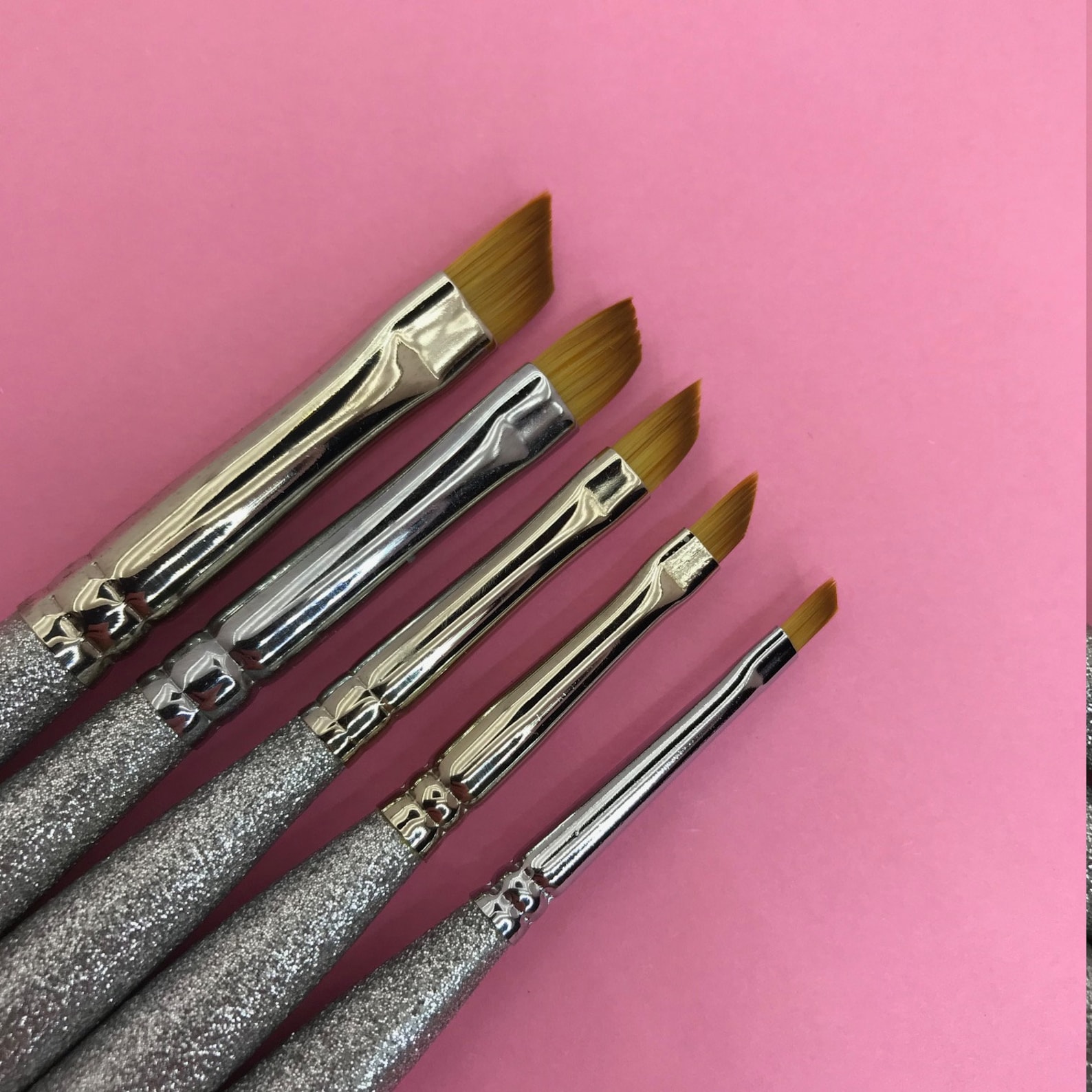 Nail Art Brushes Angled Flats Etsy