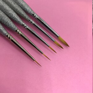 Nail Art Brushes - Round Shape - Etsy