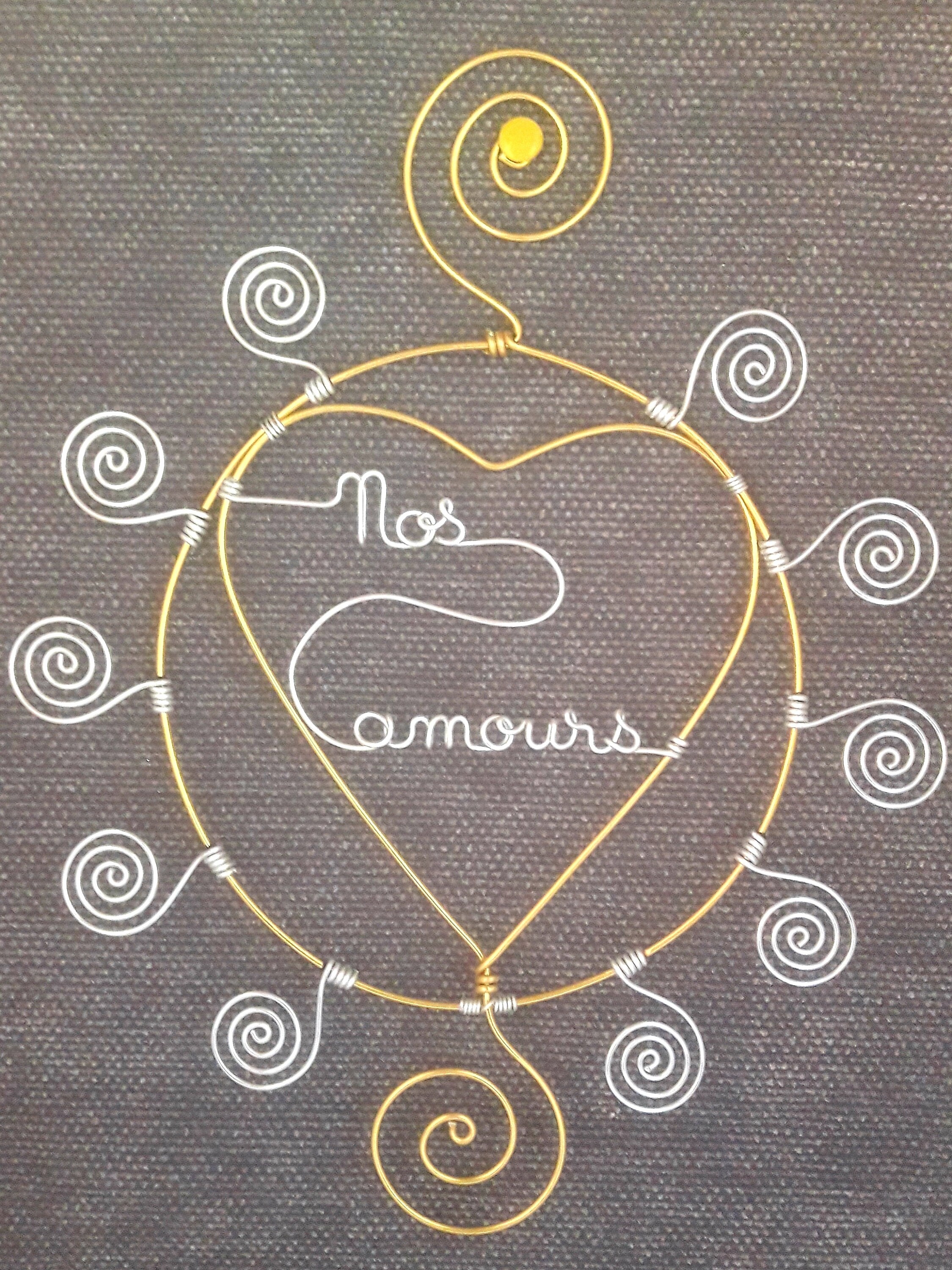 Coeur Nos Amours Décoration Murale Porte-Photos