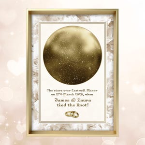 Wedding Star Map, Personalised, Customised, Wedding Gift, Bride, Groom, Groomsmen, Bridesmaids, Marriage, Anniversary Gift, Unique Gift