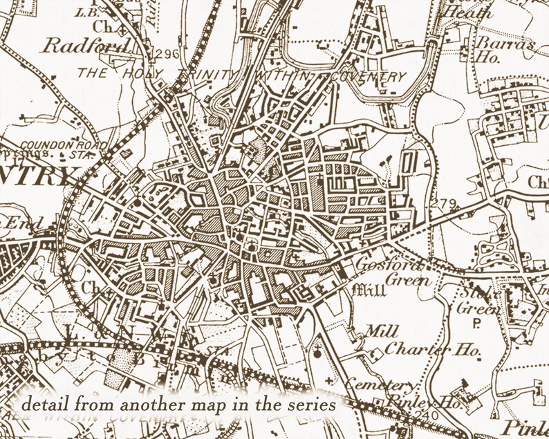 Leicester Map Old Leicester Map Vintage Map City Map Print - Etsy UK