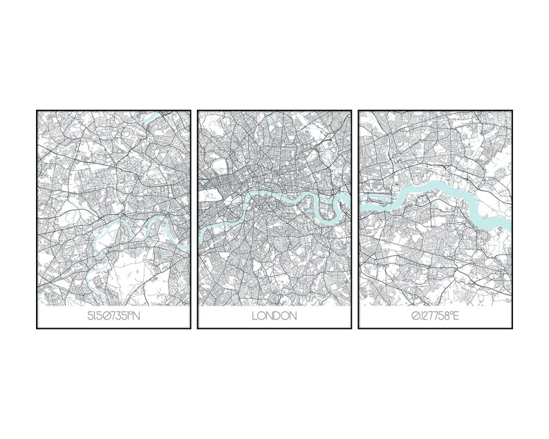 Set of 3 Prints London City Prints London Triptych London Etsy UK