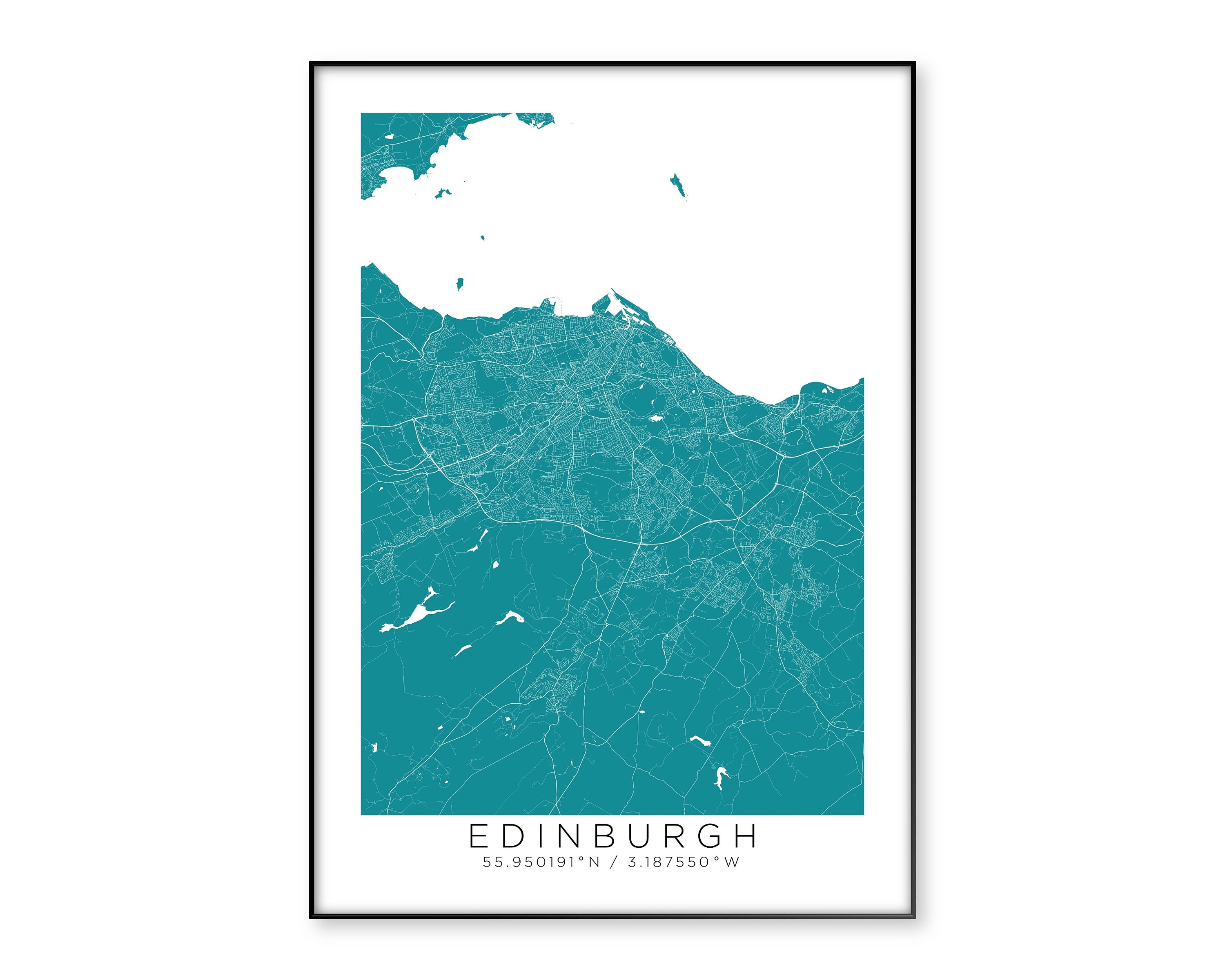 Edinburgh City Print Edinburgh Poster Edinburgh Map Print Etsy