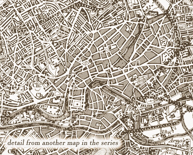 Leicester Map Old Leicester Map Vintage Map City Map Print - Etsy UK