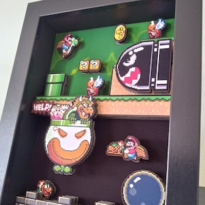 Diorama 3D Super Mario World Shadow Box Pop Art B