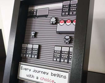 Pokemon! Every journey begins with a choice! Shadow Box Diorama 3D Pop Art