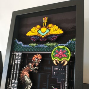 Super Metroid LARGE  Shadow Box Diorama 3D Pop Art