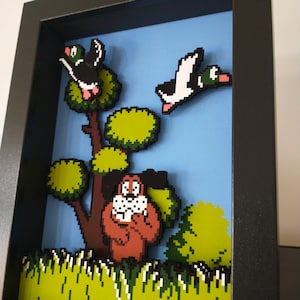 Duck Hunt Shadow Box Diorama 3D Pop Art